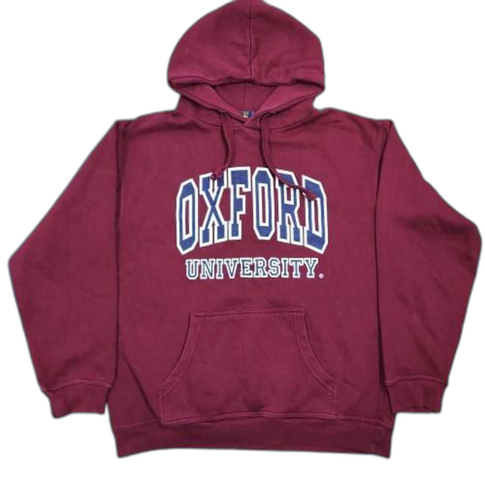 Oxford University Hoodie Maroon Small S Pullover Graphic Logo Sweatshirt